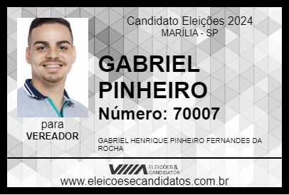 Candidato GABRIEL PINHEIRO 2024 - MARÍLIA - Eleições