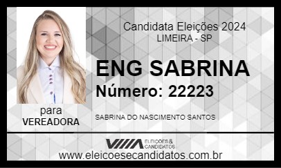 Candidato ENG SABRINA 2024 - LIMEIRA - Eleições