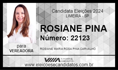 Candidato ROSIANE PINA 2024 - LIMEIRA - Eleições