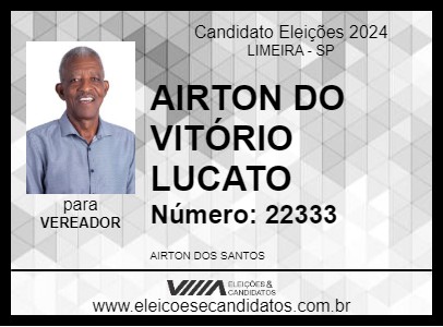 Candidato AIRTON DO VITÓRIO LUCATO 2024 - LIMEIRA - Eleições