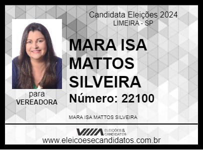 Candidato MARA ISA MATTOS SILVEIRA 2024 - LIMEIRA - Eleições