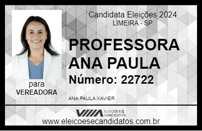 Candidato PROFESSORA ANA PAULA 2024 - LIMEIRA - Eleições