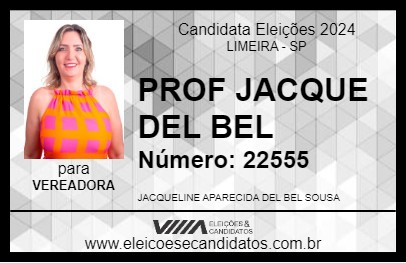 Candidato PROF  JACQUE DEL BEL 2024 - LIMEIRA - Eleições