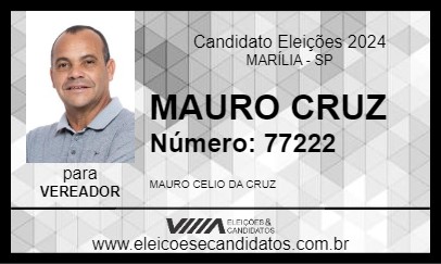 Candidato MAURO CRUZ 2024 - MARÍLIA - Eleições