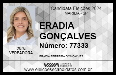 Candidato ERADIA GONÇALVES 2024 - MARÍLIA - Eleições