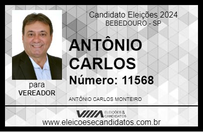 Candidato ANTÔNIO CARLOS 2024 - BEBEDOURO - Eleições