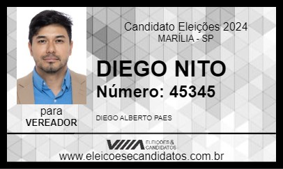 Candidato DIEGO NITO 2024 - MARÍLIA - Eleições