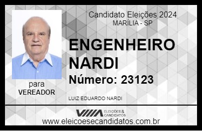 Candidato ENGENHEIRO NARDI 2024 - MARÍLIA - Eleições