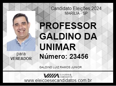 Candidato PROFESSOR GALDINO DA UNIMAR 2024 - MARÍLIA - Eleições