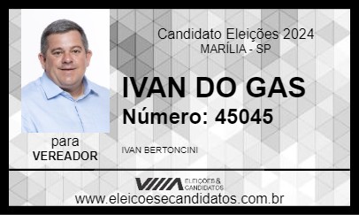 Candidato IVAN DO GAS 2024 - MARÍLIA - Eleições