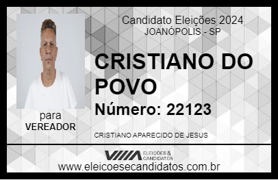 Candidato CRISTIANO DO POVO 2024 - JOANÓPOLIS - Eleições