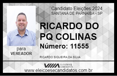 Candidato RICARDO DO PQ COLINAS 2024 - SANTANA DE PARNAÍBA - Eleições