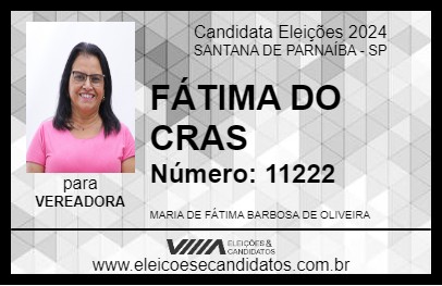 Candidato FÁTIMA DO SOCIAL 2024 - SANTANA DE PARNAÍBA - Eleições