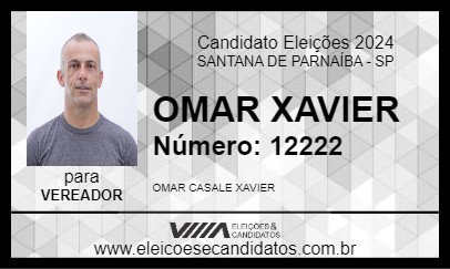 Candidato OMAR XAVIER 2024 - SANTANA DE PARNAÍBA - Eleições