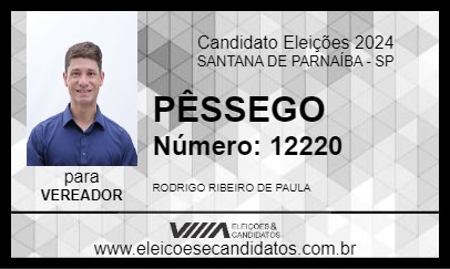 Candidato PÊSSEGO 2024 - SANTANA DE PARNAÍBA - Eleições