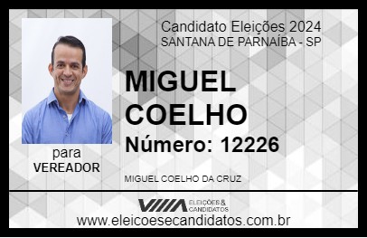 Candidato MIGUEL COELHO 2024 - SANTANA DE PARNAÍBA - Eleições