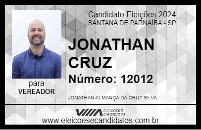 Candidato JONATHAN CRUZ 2024 - SANTANA DE PARNAÍBA - Eleições