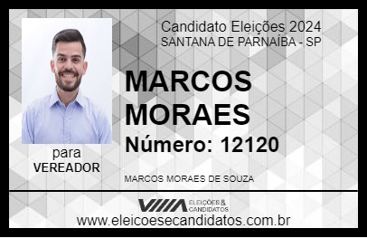 Candidato MARCOS MORAES 2024 - SANTANA DE PARNAÍBA - Eleições