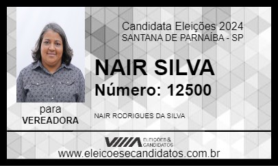 Candidato NAIR SILVA 2024 - SANTANA DE PARNAÍBA - Eleições