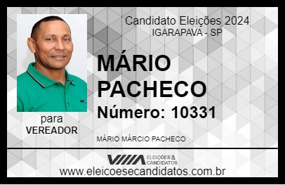 Candidato MÁRIO PACHECO 2024 - IGARAPAVA - Eleições