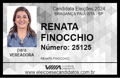 Candidato RENATA FINOCCHIO 2024 - BRAGANÇA PAULISTA - Eleições