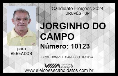 Candidato JORGINHO DO CAMPO 2024 - URUPÊS - Eleições