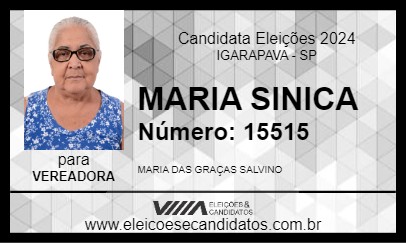 Candidato MARIA SINICA 2024 - IGARAPAVA - Eleições