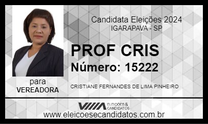 Candidato PROF CRIS 2024 - IGARAPAVA - Eleições