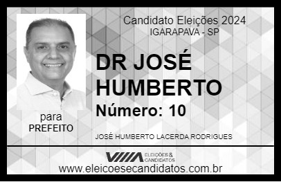 Candidato DR JOSÉ HUMBERTO 2024 - IGARAPAVA - Eleições