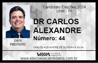 Candidato DR CARLOS ALEXANDRE 2024 - LEME - Eleições