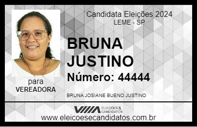 Candidato BRUNA JUSTINO 2024 - LEME - Eleições