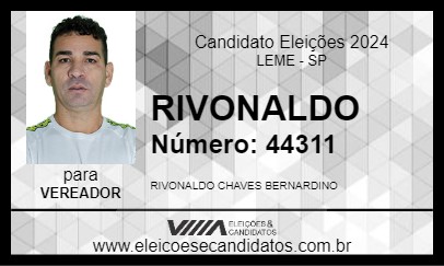 Candidato RIVONALDO 2024 - LEME - Eleições