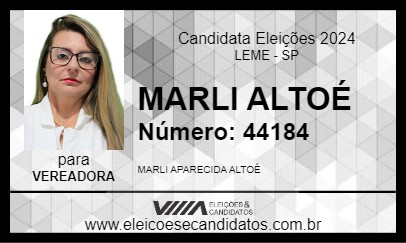 Candidato MARLI ALTOÉ 2024 - LEME - Eleições