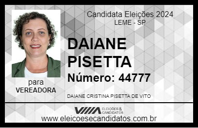 Candidato DAIANE PISETTA 2024 - LEME - Eleições