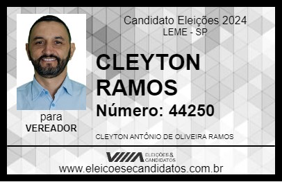 Candidato CLEYTON RAMOS 2024 - LEME - Eleições