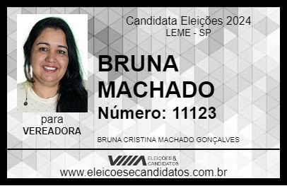 Candidato BRUNA MACHADO 2024 - LEME - Eleições