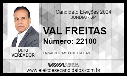 Candidato VAL FREITAS 2024 - JUNDIAÍ - Eleições