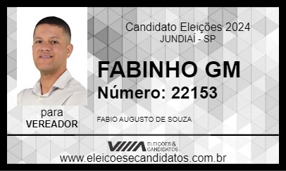 Candidato FABINHO DA GUARDA 2024 - JUNDIAÍ - Eleições