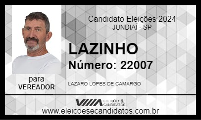 Candidato LAZINHO 2024 - JUNDIAÍ - Eleições