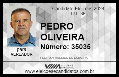 Candidato PEDRO OLIVEIRA 2024 - ITU - Eleições