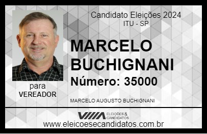 Candidato MARCELO BUCHIGNANI 2024 - ITU - Eleições