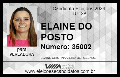 Candidato ELAINE DO POSTO 2024 - ITU - Eleições