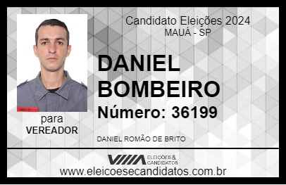 Candidato DANIEL BOMBEIRO 2024 - MAUÁ - Eleições