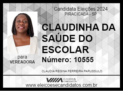 Candidato CLAUDINHA DA SAÚDE DO ESCOLAR 2024 - PIRACICABA - Eleições