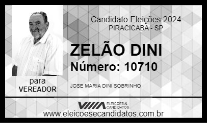 Candidato ZELÃO DINI 2024 - PIRACICABA - Eleições