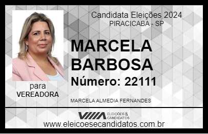 Candidato MARCELA BARBOSA 2024 - PIRACICABA - Eleições