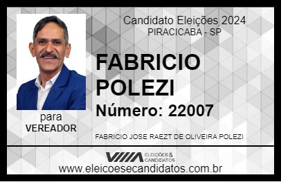 Candidato FABRICIO POLEZI 2024 - PIRACICABA - Eleições