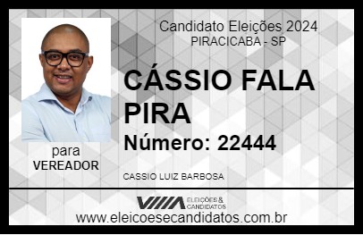 Candidato CÁSSIO FALA PIRA 2024 - PIRACICABA - Eleições