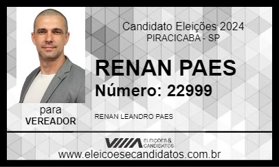 Candidato RENAN PAES 2024 - PIRACICABA - Eleições