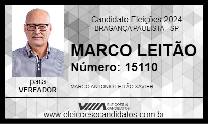 Candidato MARCO LEITÃO 2024 - BRAGANÇA PAULISTA - Eleições